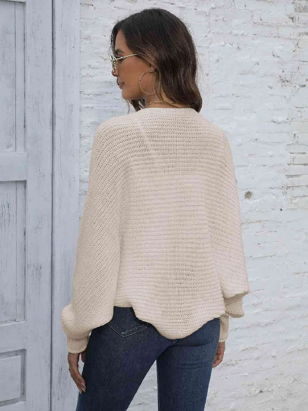 bat-sleeve-open-front-short-cardigan