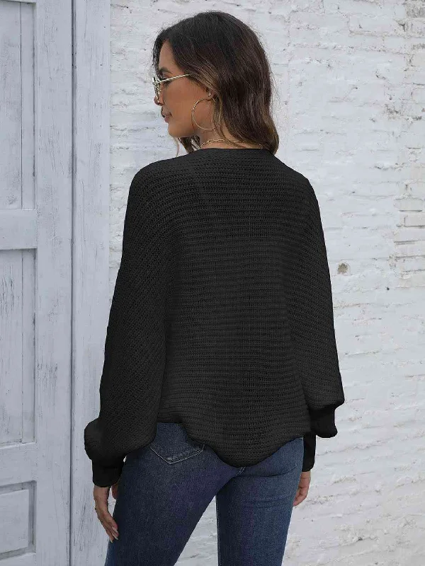 bat-sleeve-open-front-short-cardigan