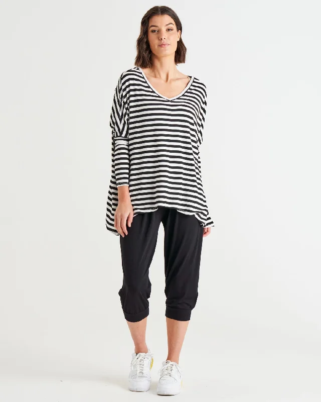 betty-basics-kyoto-v-neck-tee-black-white-stripe