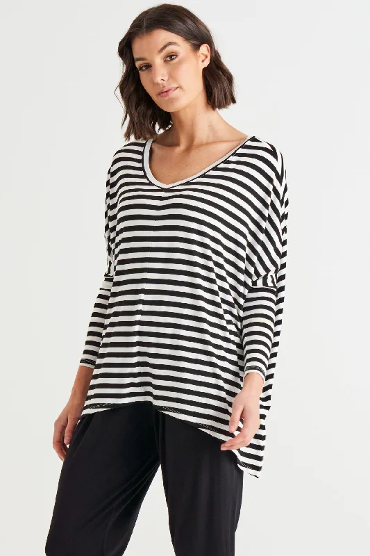 betty-basics-kyoto-v-neck-tee-black-white-stripe