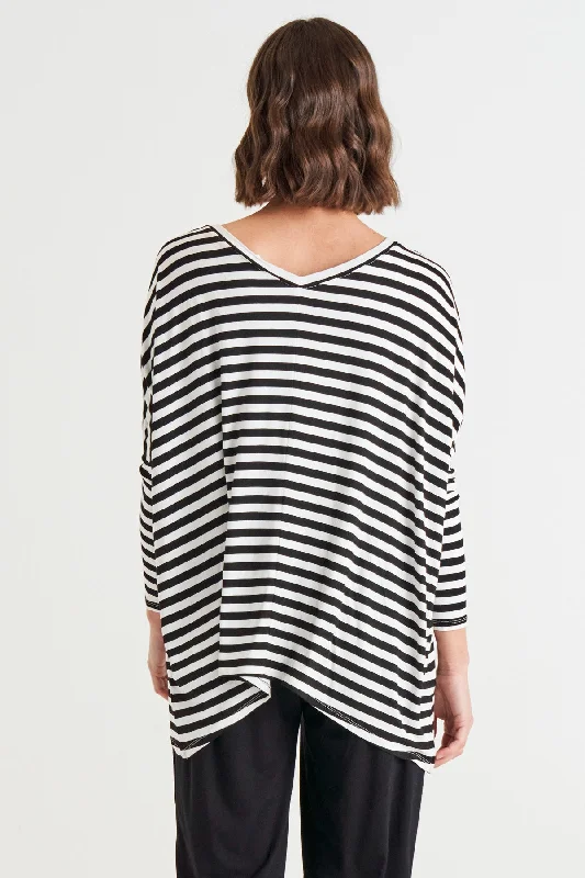 betty-basics-kyoto-v-neck-tee-black-white-stripe