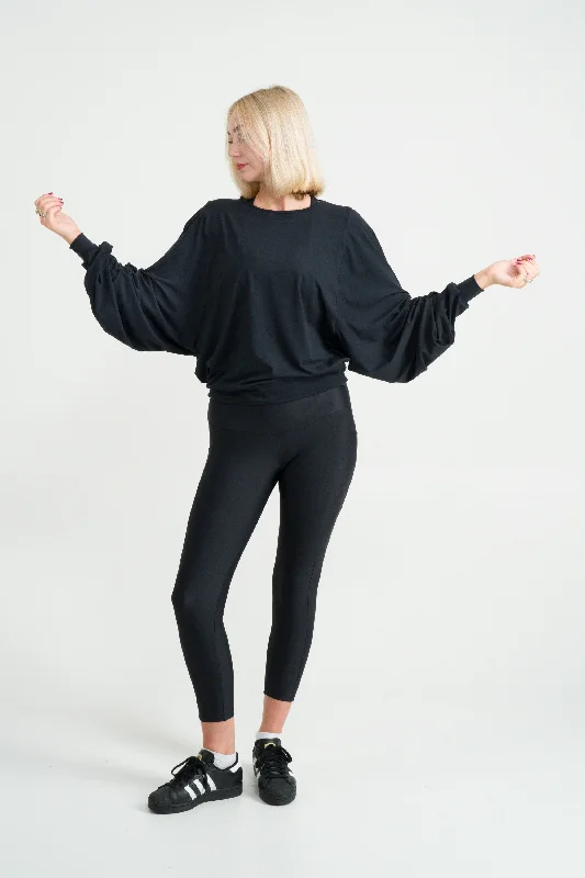 black-batwing-cinched-sleeve-sweater-soft-to-touch-r2w