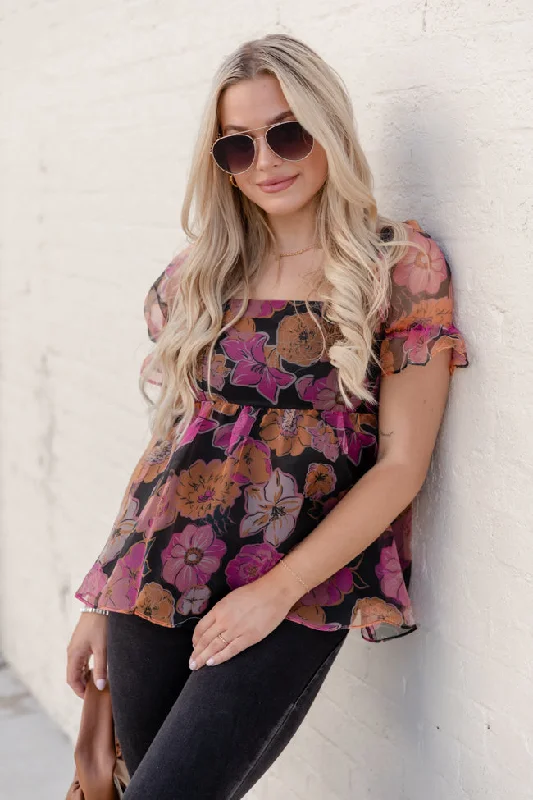 black-floral-print-tulle-blouse