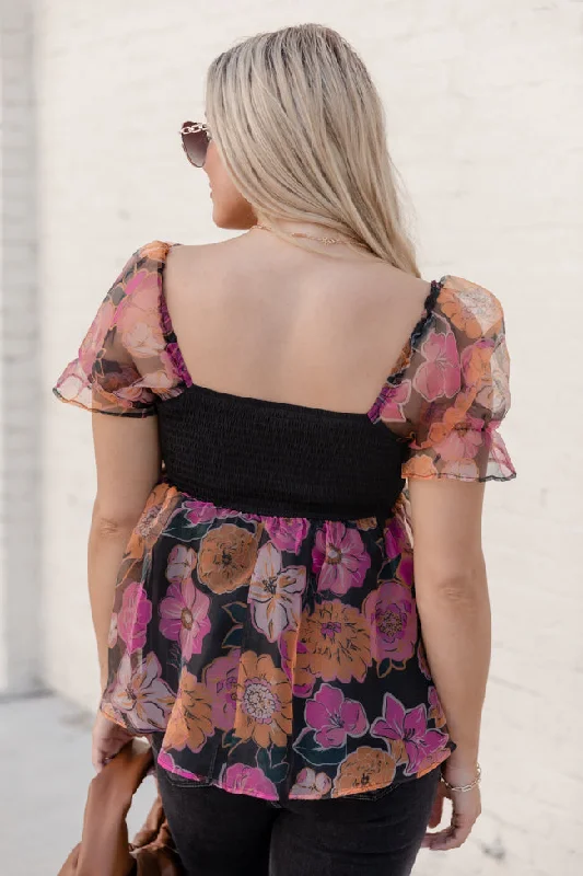 black-floral-print-tulle-blouse