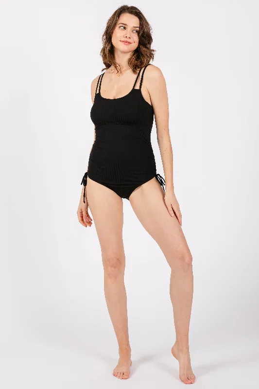 black-ribbed-side-tie-one-piece-swimsuit-1