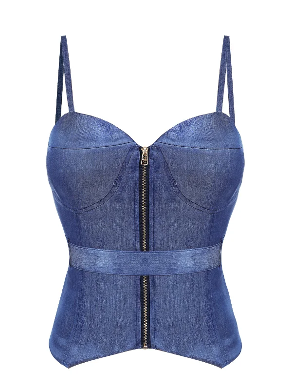 blue-spaghetti-strap-zipper-top-with-belt