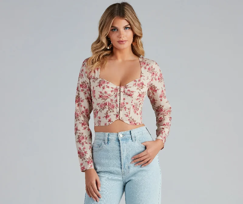 Boho Beauty Floral Corset Top