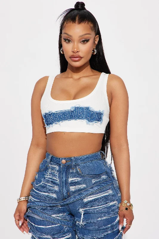 Brooklyn Super Crop Top - Ivory