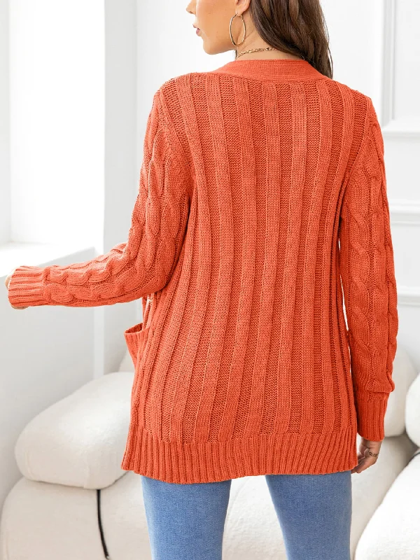 button-down-cable-knit-cardigan