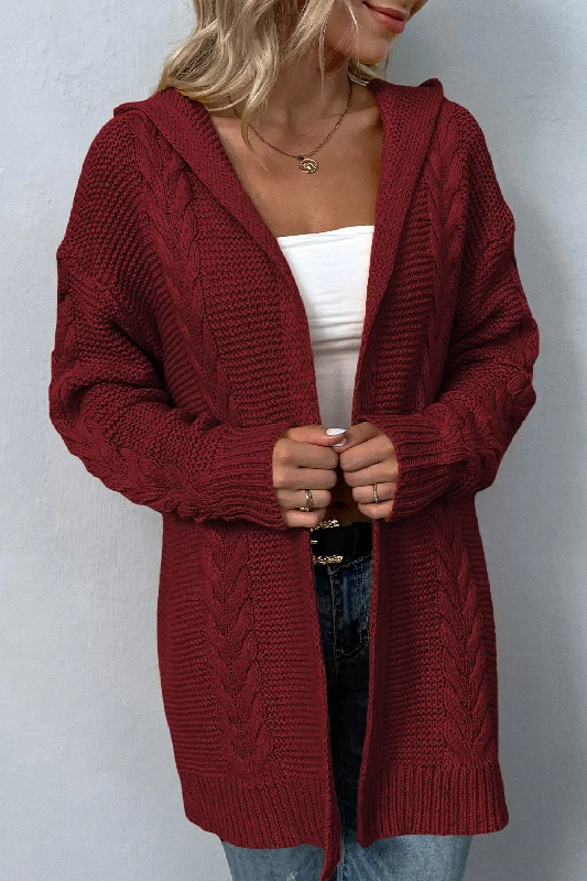 cable-knit-dropped-shoulder-hooded-cardigan