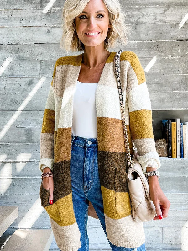 color-block-dropped-shoulder-cardigan