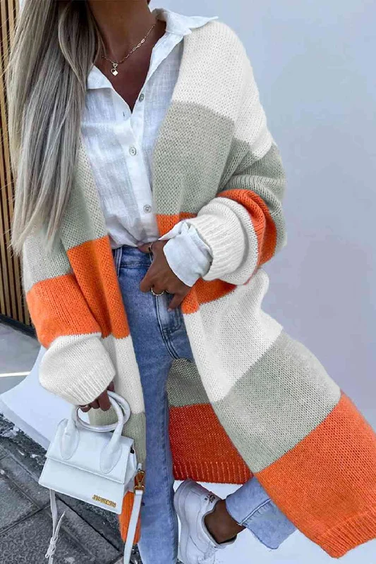 color-block-open-front-duster-cardigan