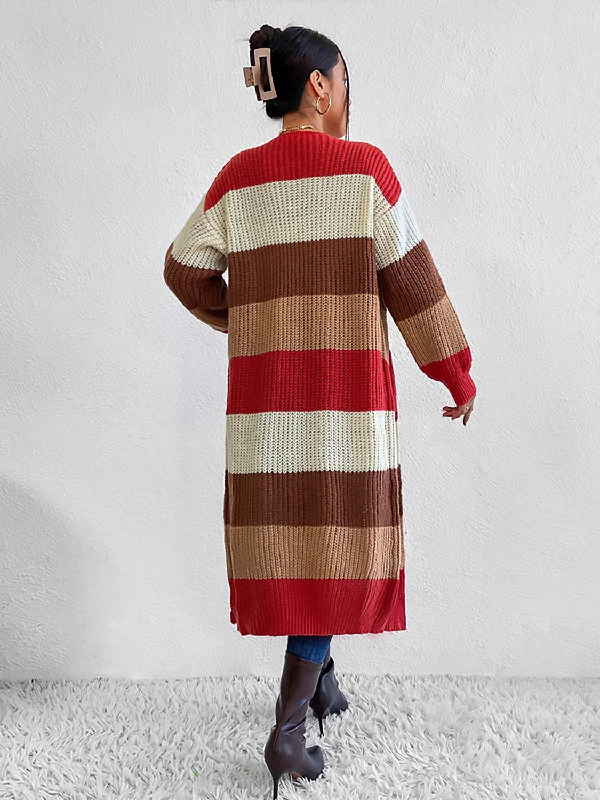 color-block-open-front-longline-cardigan