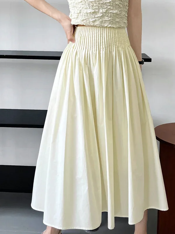 cotton-creamy-pleated-maxi-skirt