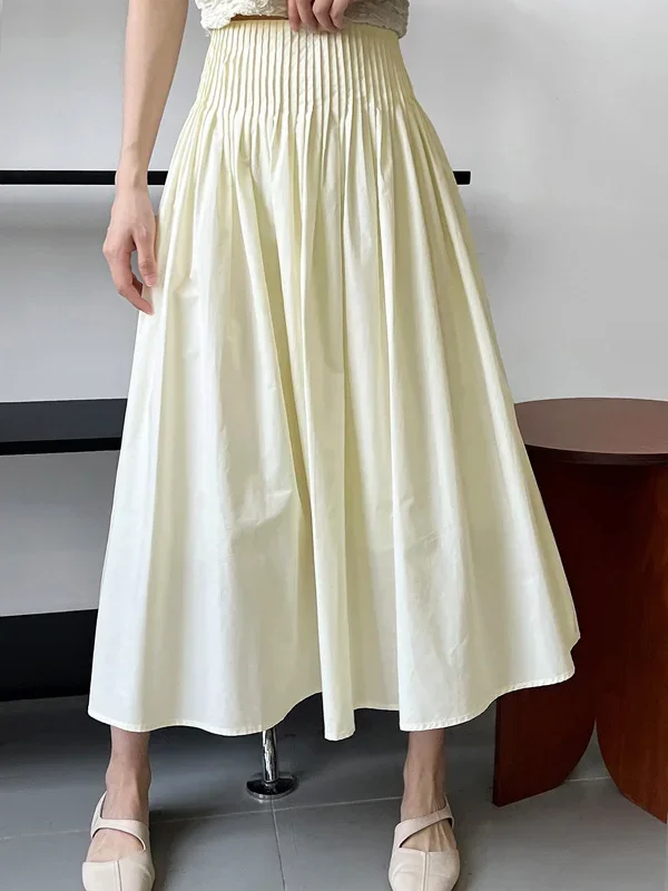 cotton-creamy-pleated-maxi-skirt