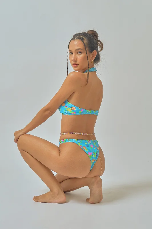 Courtney Scrunched Cheeky Bottoms / Blue Daiquiri FINAL SALE