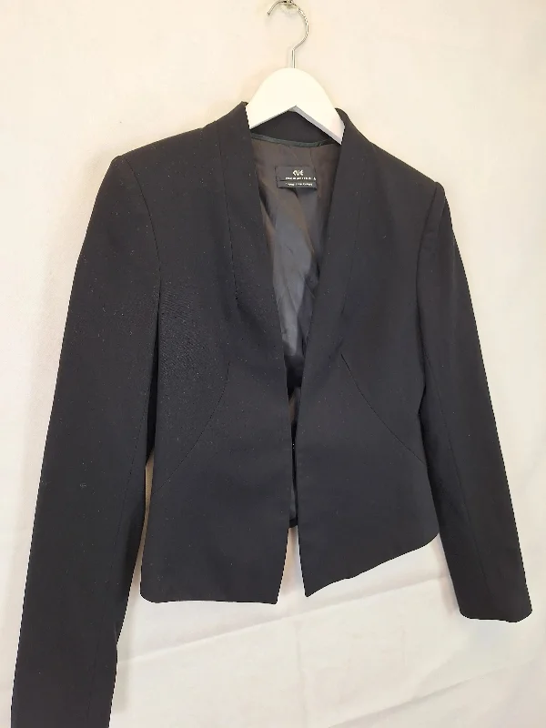 cue-elegant-single-clasp-tailored-blazer-size-10-b025-436-ba