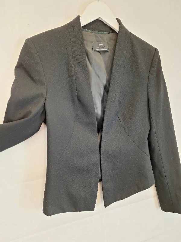 cue-elegant-single-clasp-tailored-blazer-size-10-b025-436-ba