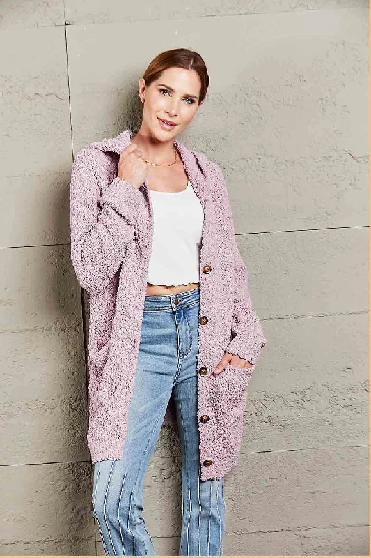 double-take-popcorn-knit-long-sleeve-hooded-cardigan