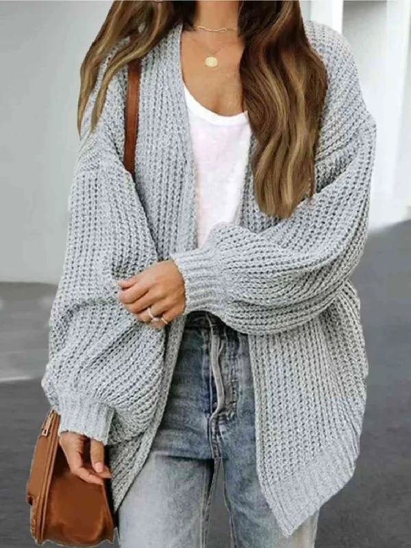 drop-shoulder-balloon-sleeve-cardigan