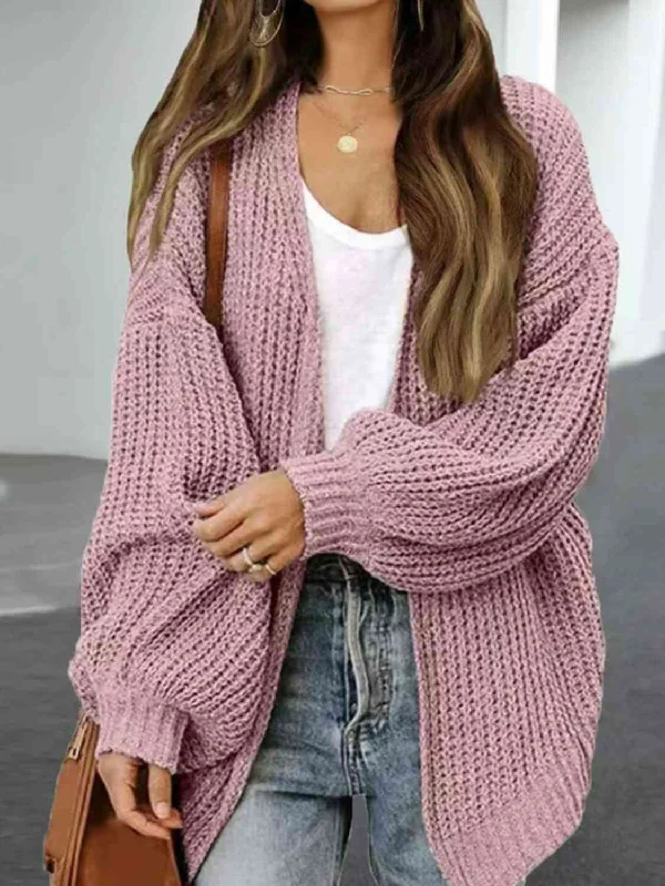 drop-shoulder-balloon-sleeve-cardigan