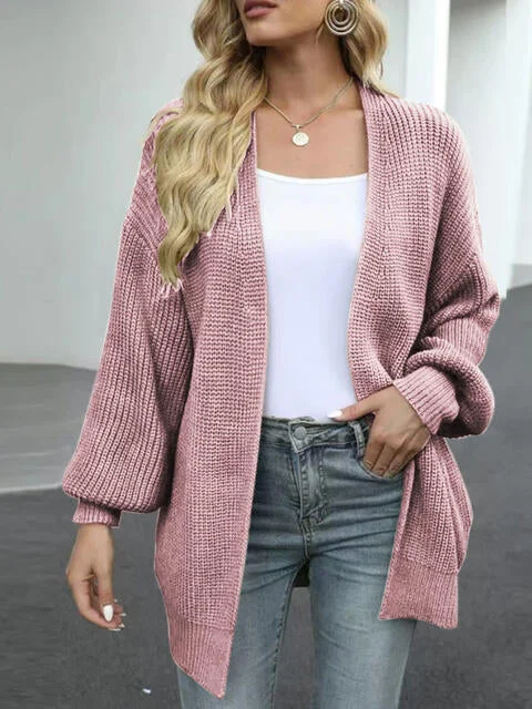 drop-shoulder-balloon-sleeve-cardigan