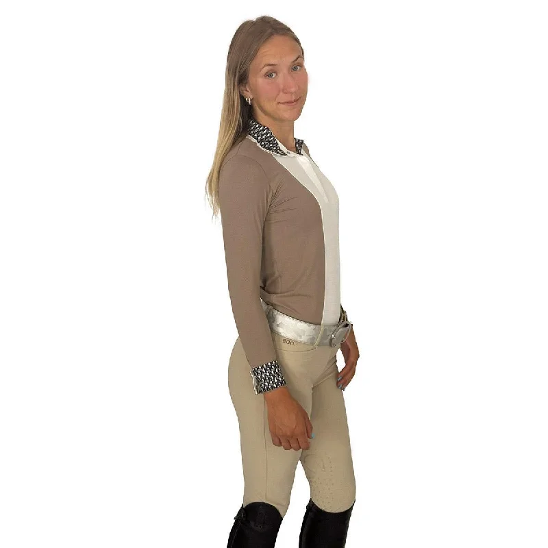 essex-classics-ladies-stone-brown-luna-performance-show-shirt