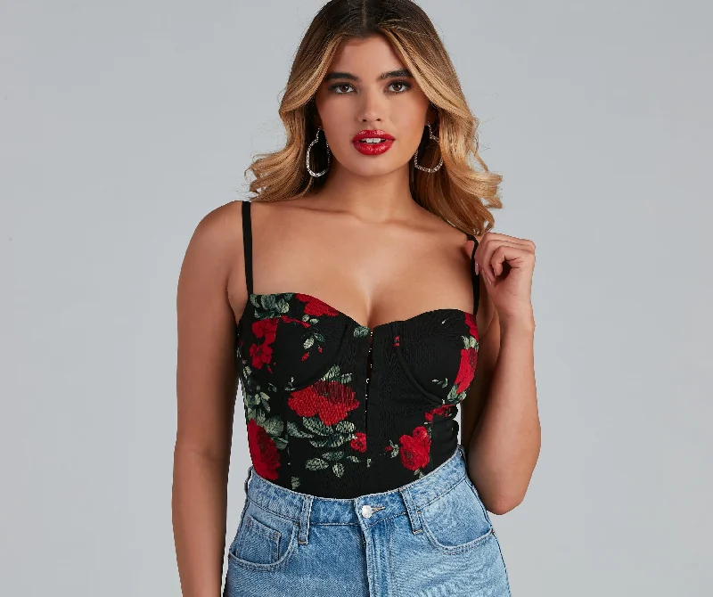 Fall In Love With Floral Bodysuit