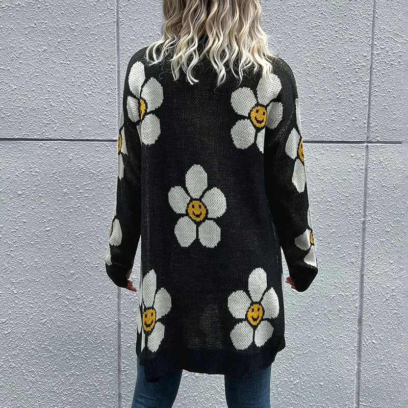 floral-button-down-longline-cardigan