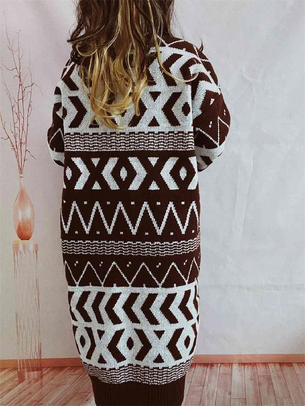 geometric-button-front-longline-cardigan