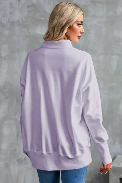 half-zip-pocketed-dropped-shoulder-sweatshirt