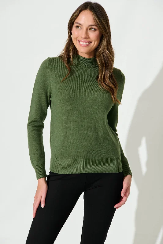 Hayley Knit Top In Green