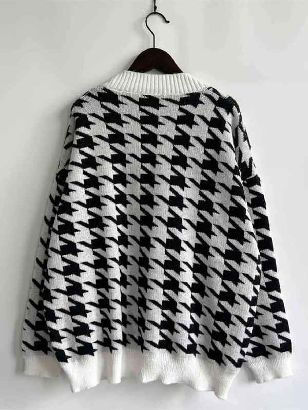 houndstooth-botton-front-cardigan-with-pockets