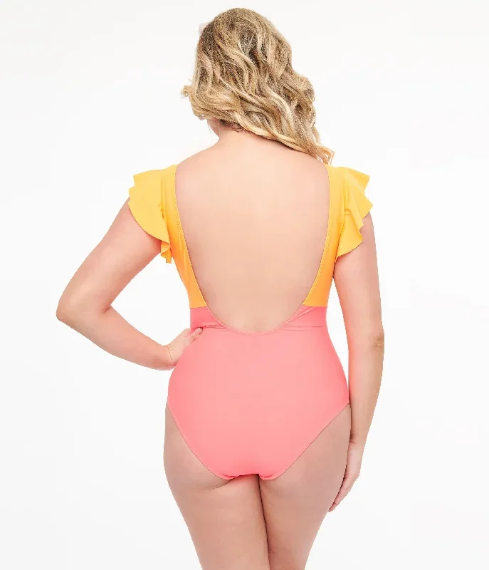 neon-orange-neon-pink-one-piece-swimsuit