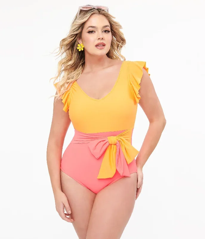 neon-orange-neon-pink-one-piece-swimsuit