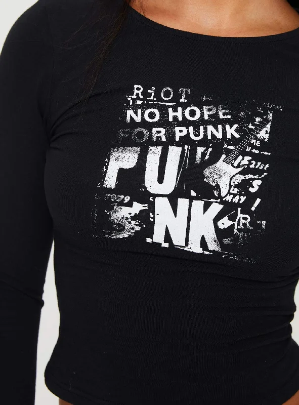 no-hope-long-sleeve-top-black