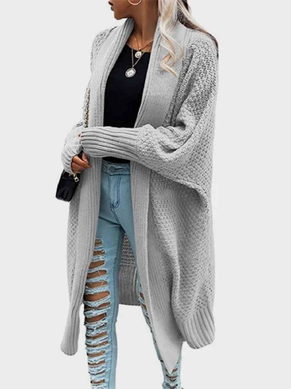 Open Front Long Sleeve Cardigan