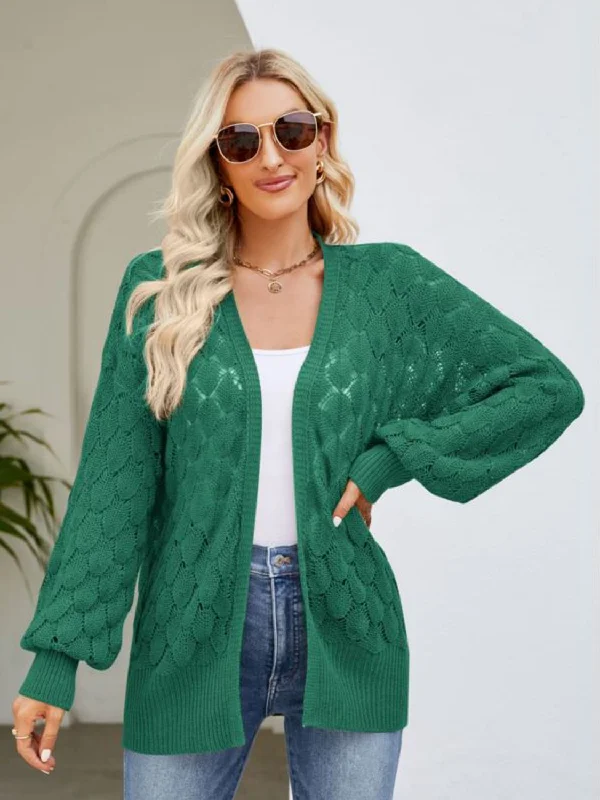 open-front-ribbed-trim-cardigan