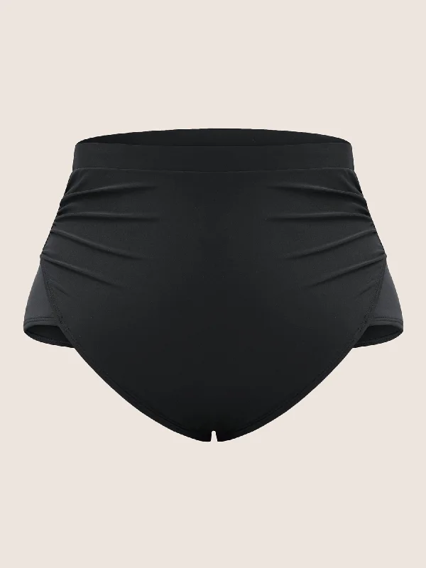 plain-patchwork-ruched-swim-bottom