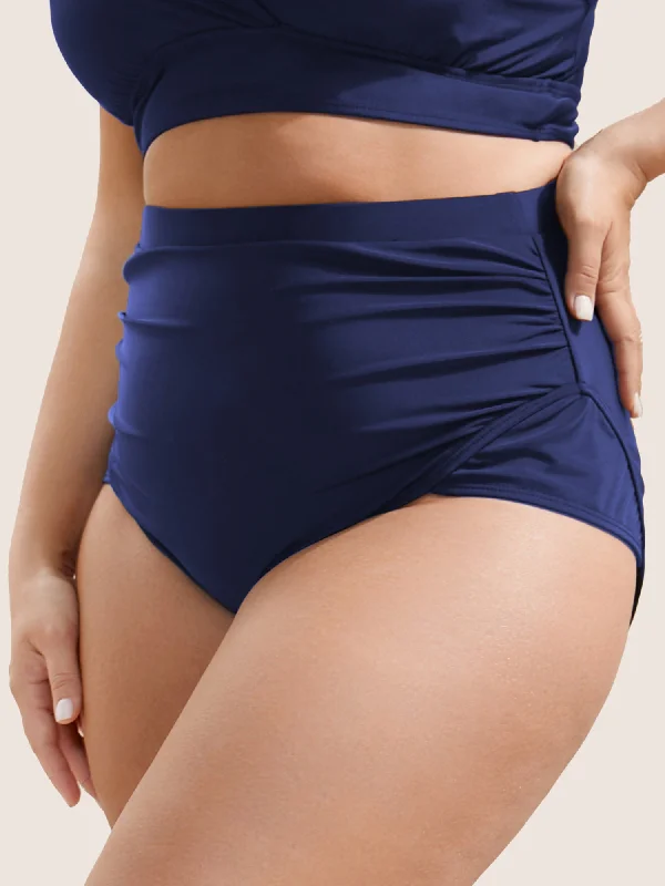 plain-patchwork-ruched-swim-bottom