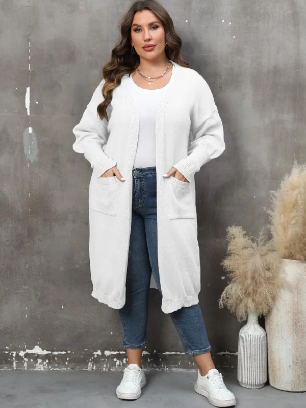 plus-size-long-sleeve-pocketed-cardigan