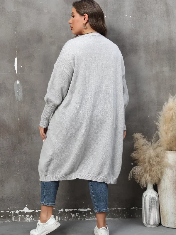 plus-size-long-sleeve-pocketed-cardigan