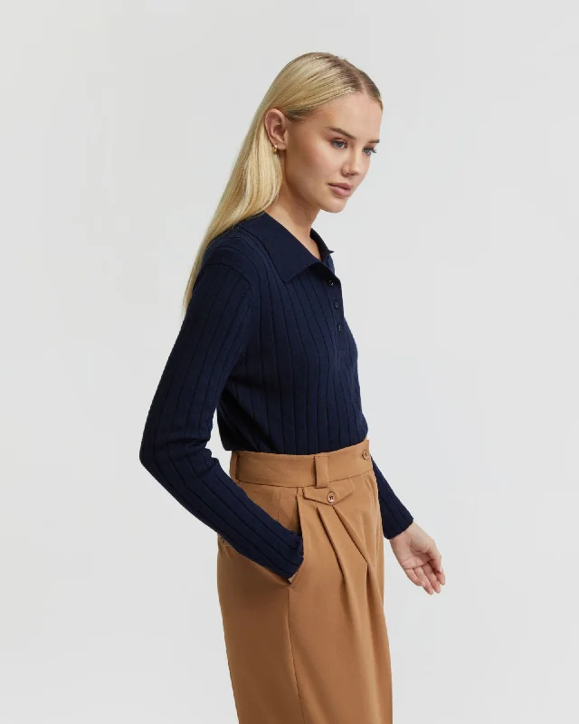 rachel-cashmere-blend-rib-knit-polo