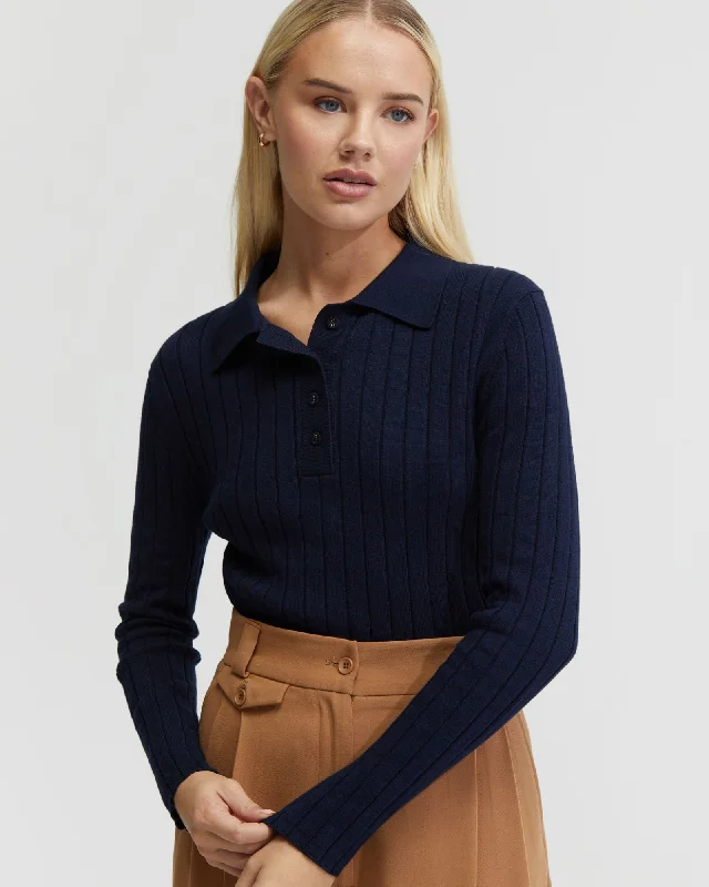 rachel-cashmere-blend-rib-knit-polo