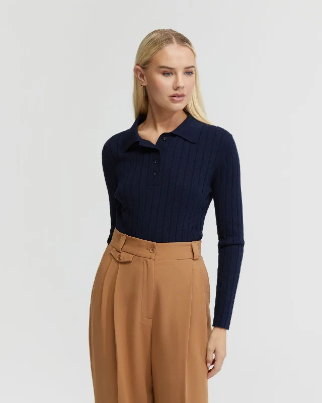 rachel-cashmere-blend-rib-knit-polo