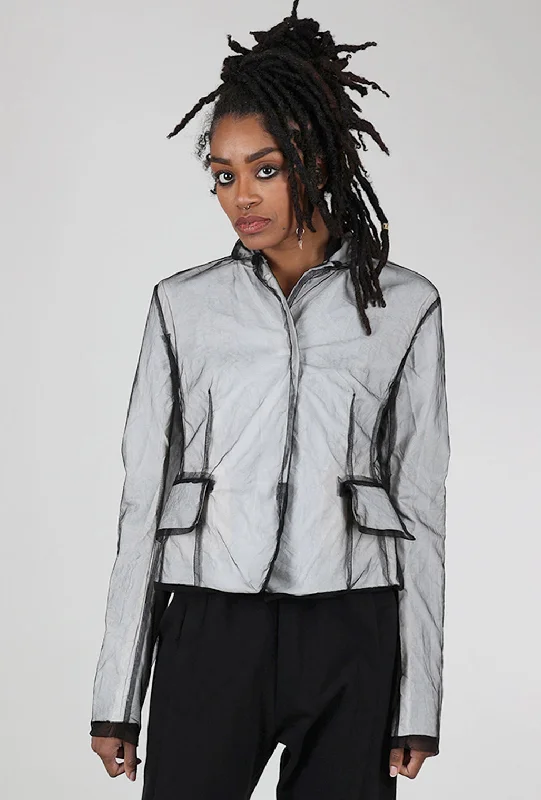 Illusion Layer Jacket, Black/White