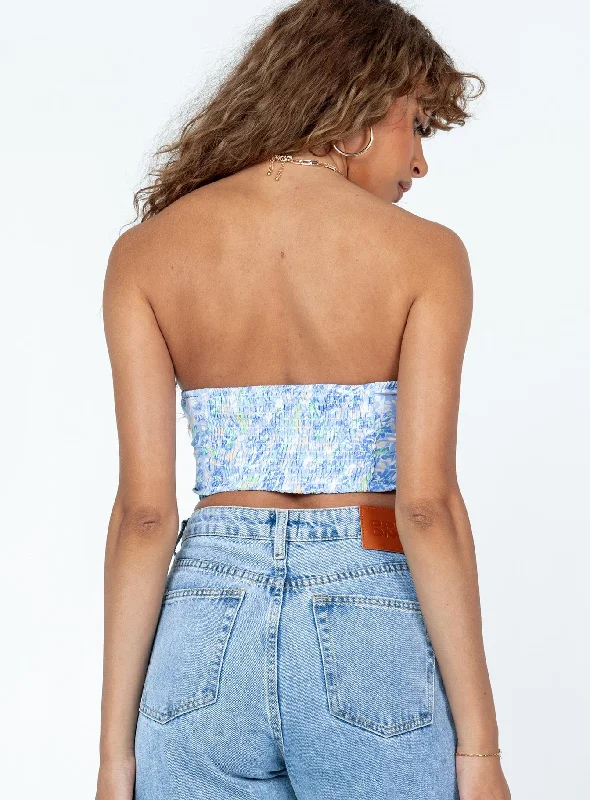 saddlers-strapless-top-blue