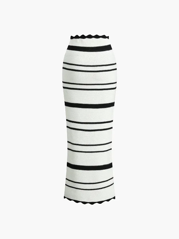 striped-knotted-backless-skirt-set