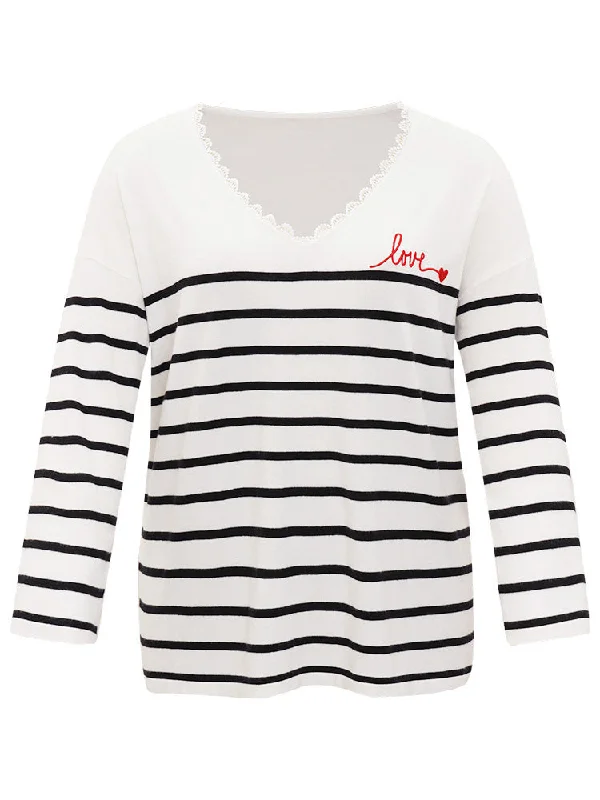 supersoft-essentials-striped-letter-embroidered-lace-panel-pullover