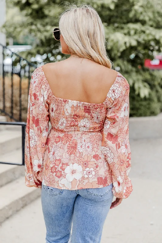 terracotta-smocked-bust-floral-blouse